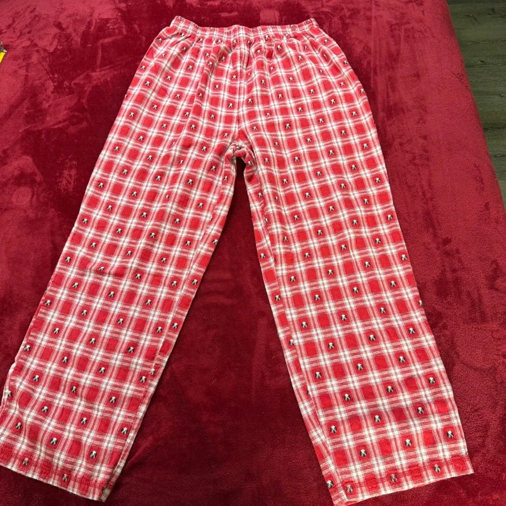 Big Dogs Red Plaid Flannel Pajama Pants Mens L/XL Embroidered Dog Lounge Sleep - Picture 2 of 8